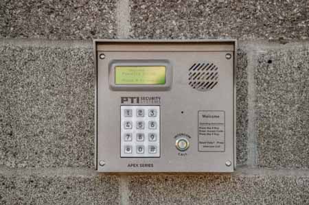 Keypad for secure entry to a self storage facility.