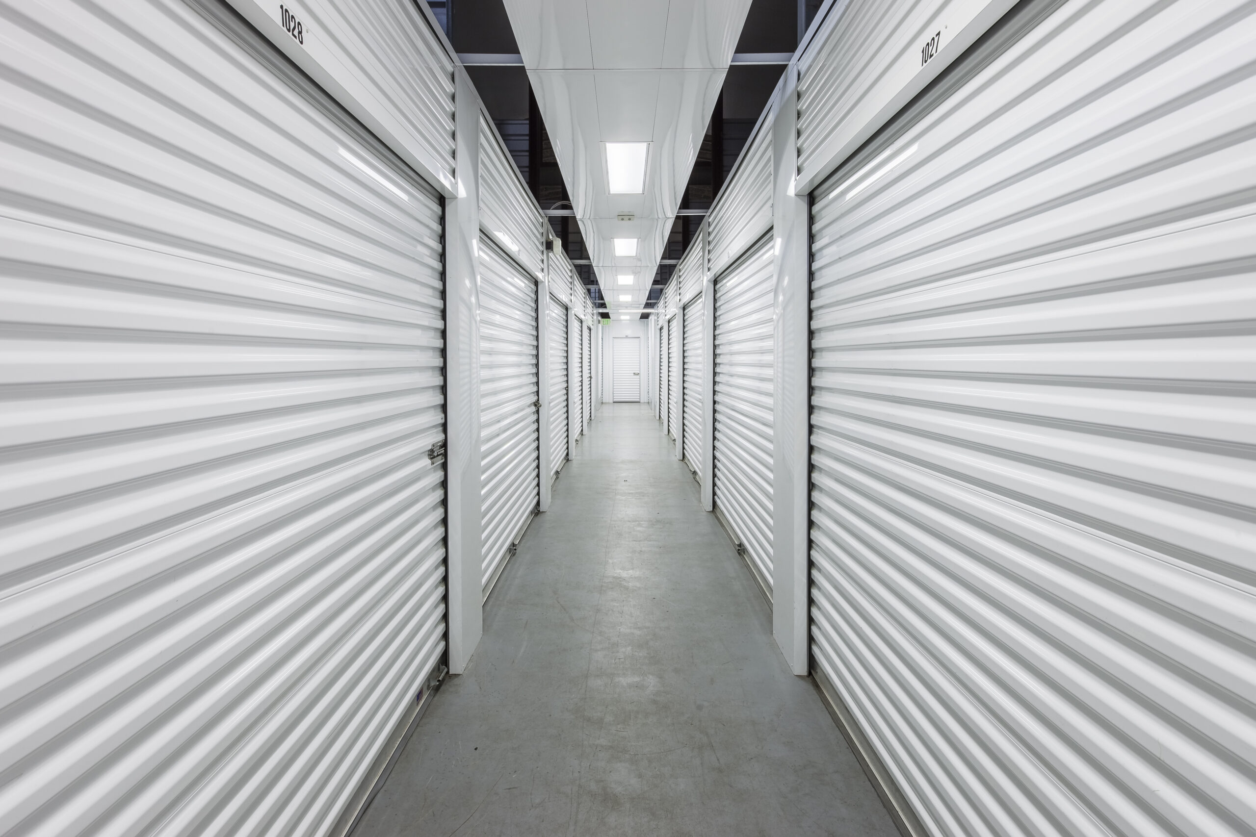 Interior of a climate controlled storage facility.