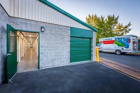 Enterance to climate controlled storage facility.