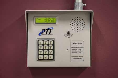 Keypad for secure after hours entry to a self storage facility.