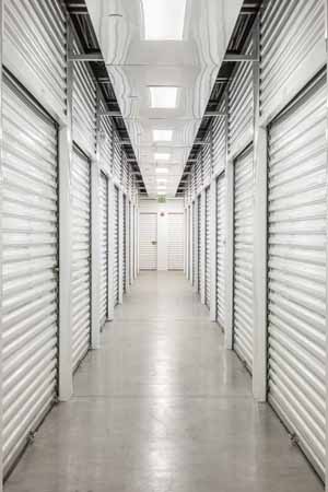 Interior of a climate controlled self storage facility.