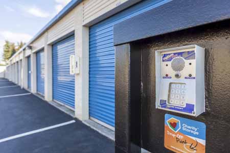 Keypad for secure after hours entry to a self storage facility.