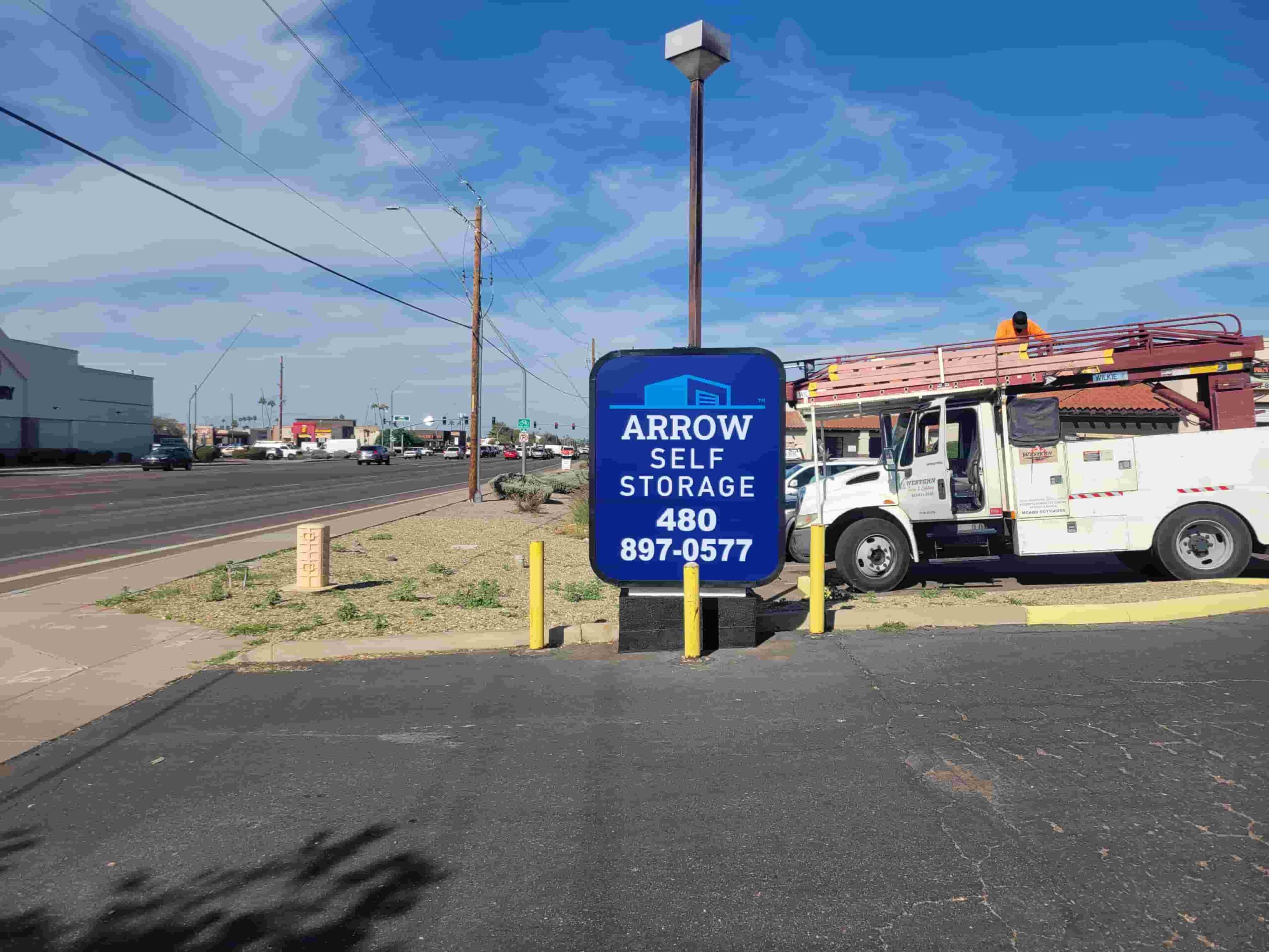 Sign of storage facility