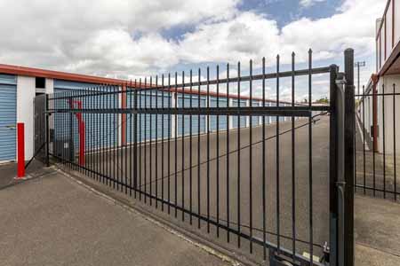 Security gate for a self storage facility.