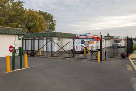 Security gate for self storage facility.