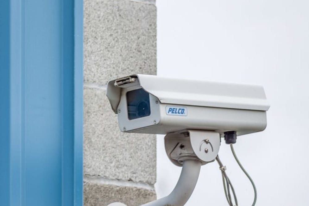 Security camera at DuPont Heated Self Storage in DuPont, Washington.
