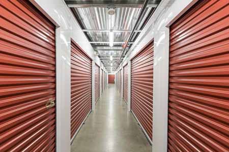 Indoor units at South Waterfront Heated Storage in Portland, Oregon.