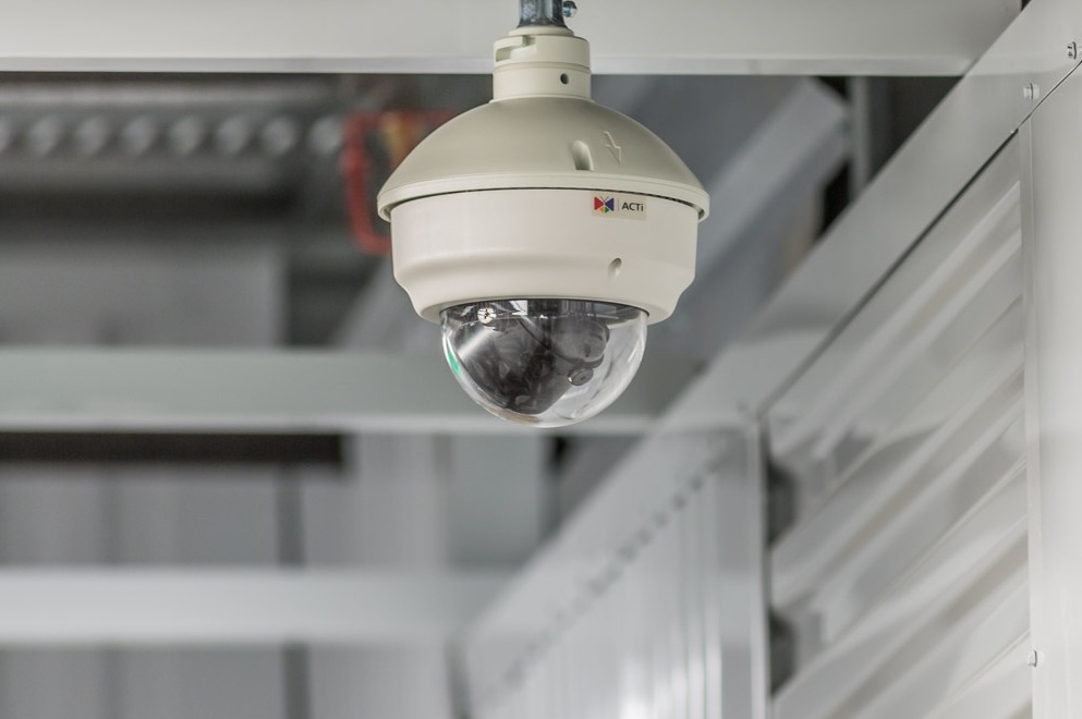 Security camera for a self storage facility .