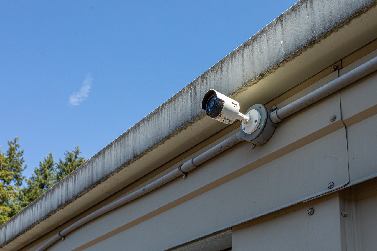 Security camera for storage facility.