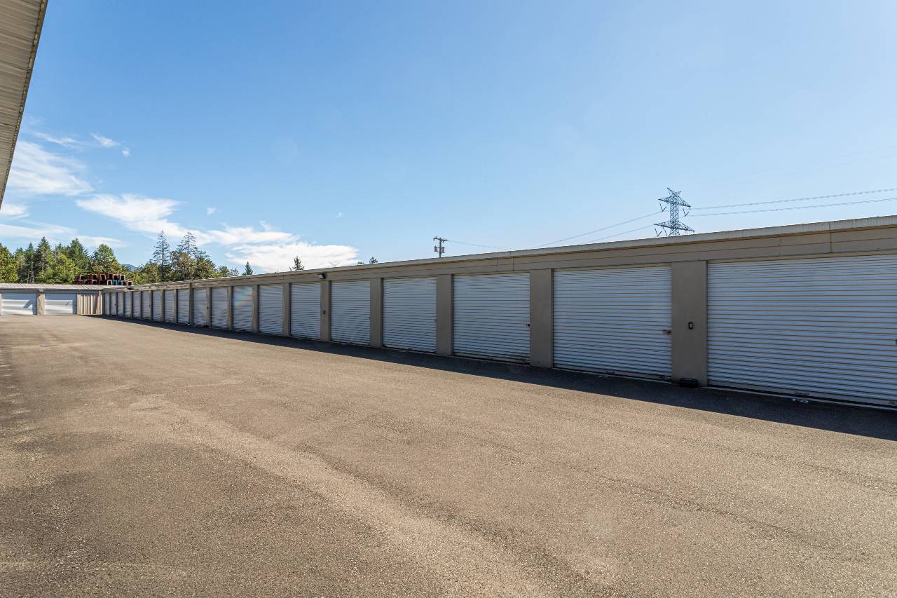 Exterior of drive up storage facility.