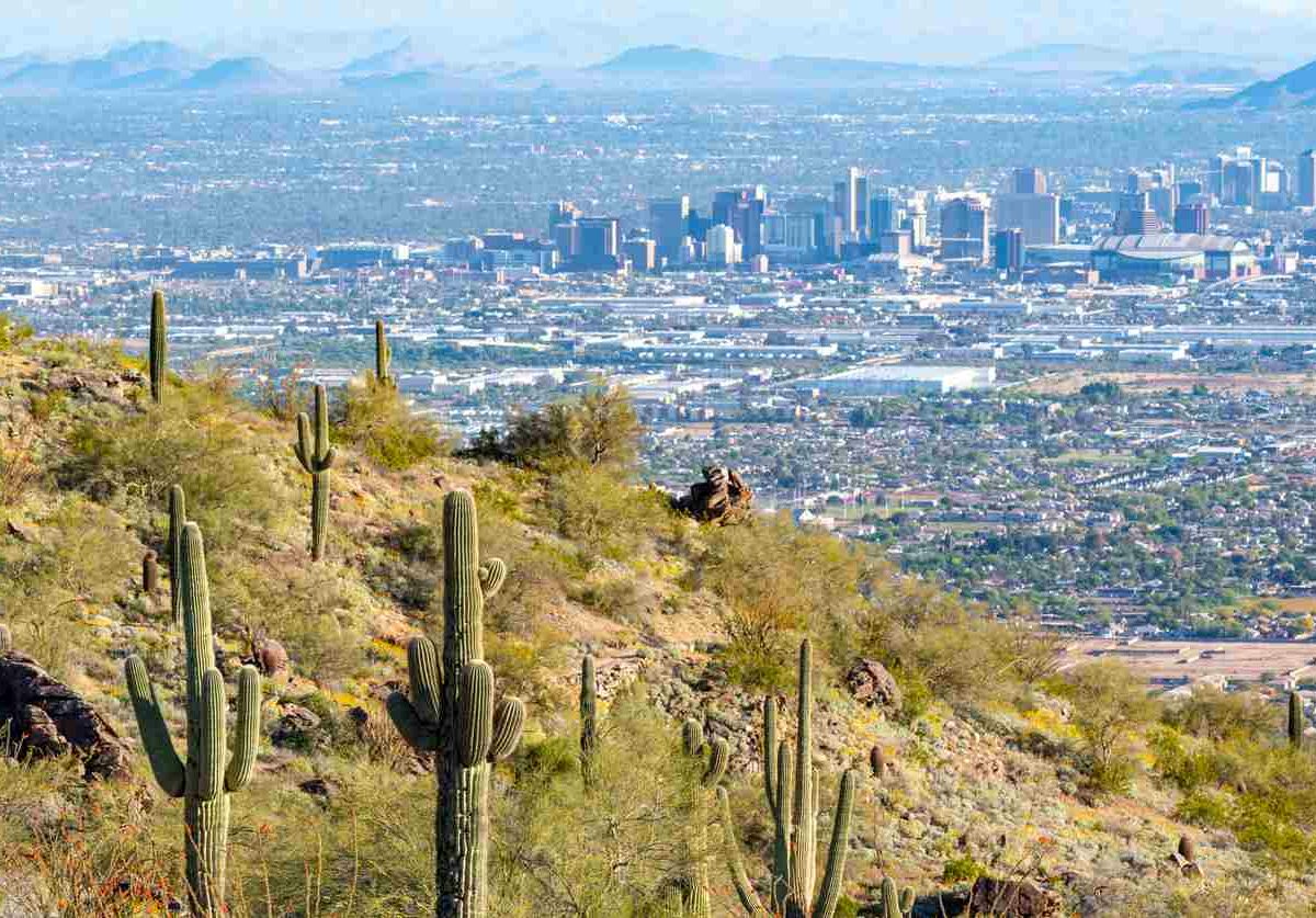 Overlooking the city of phoenix