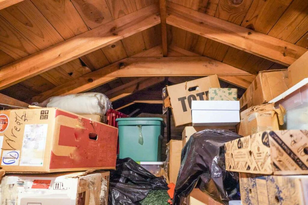 A self storage unit can help you avoid a cluttered attic space full of boxes