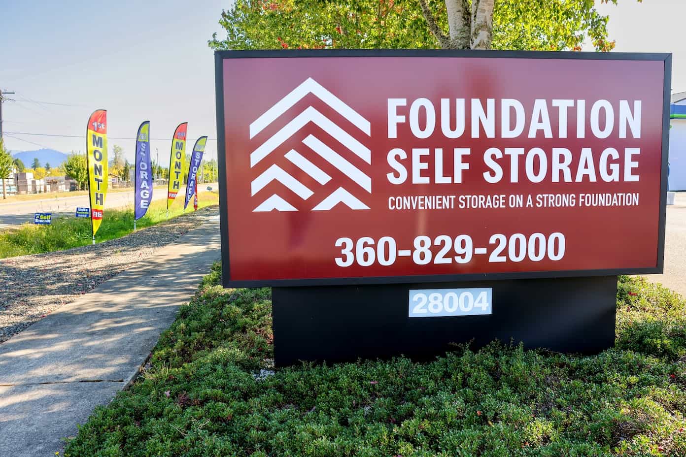 foundation self storage sign