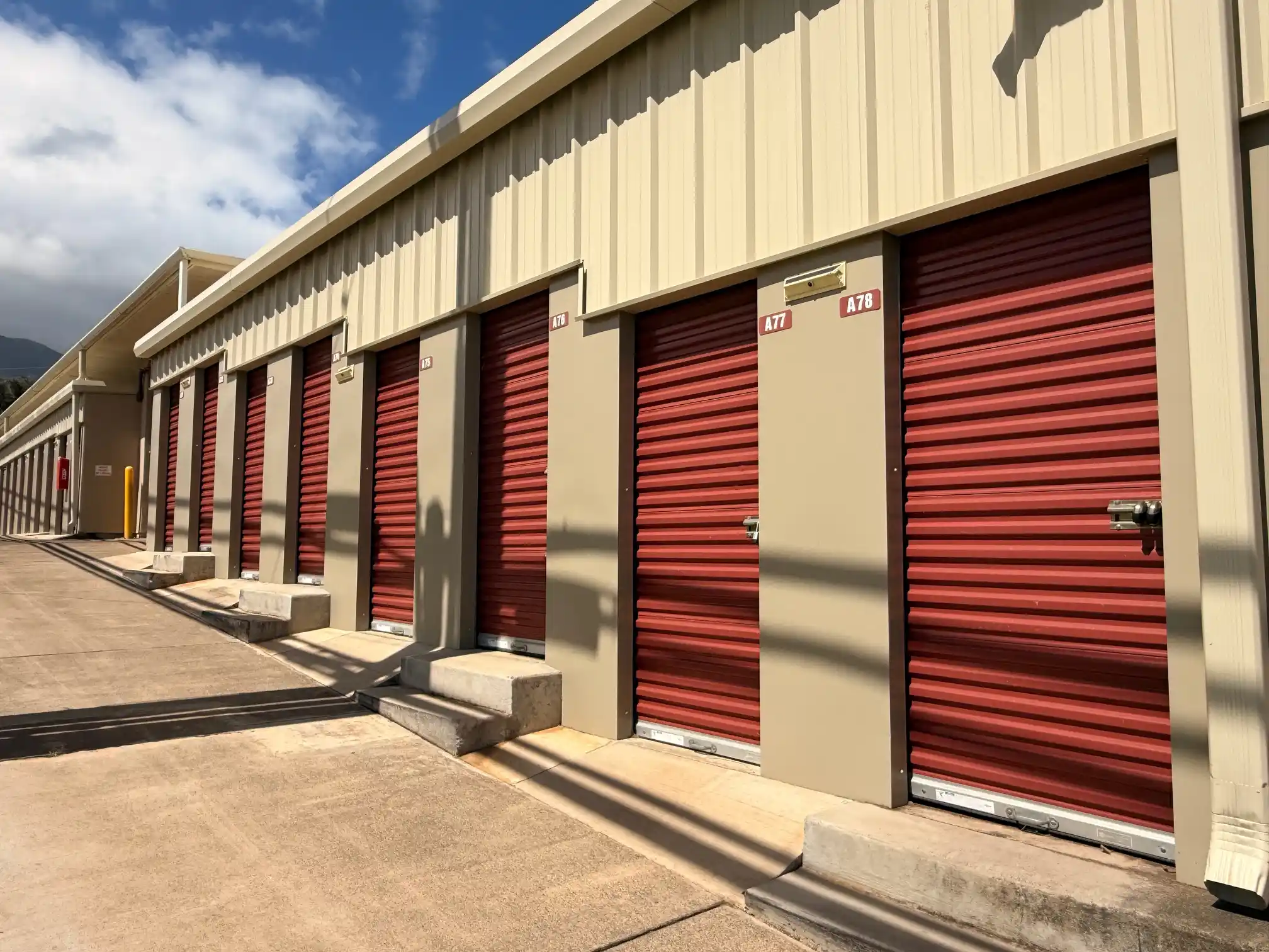 outside of self storage units